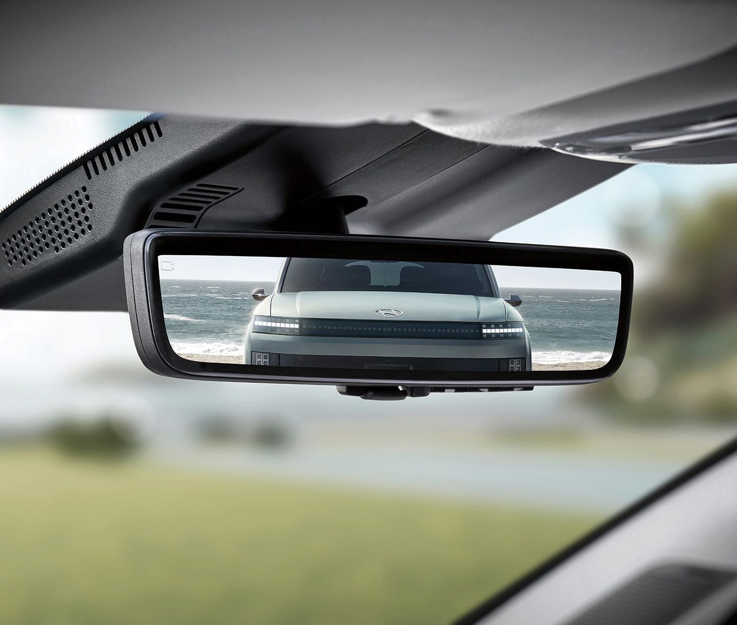 Digital Centre Mirror inside the Hyundai IONIQ 9.