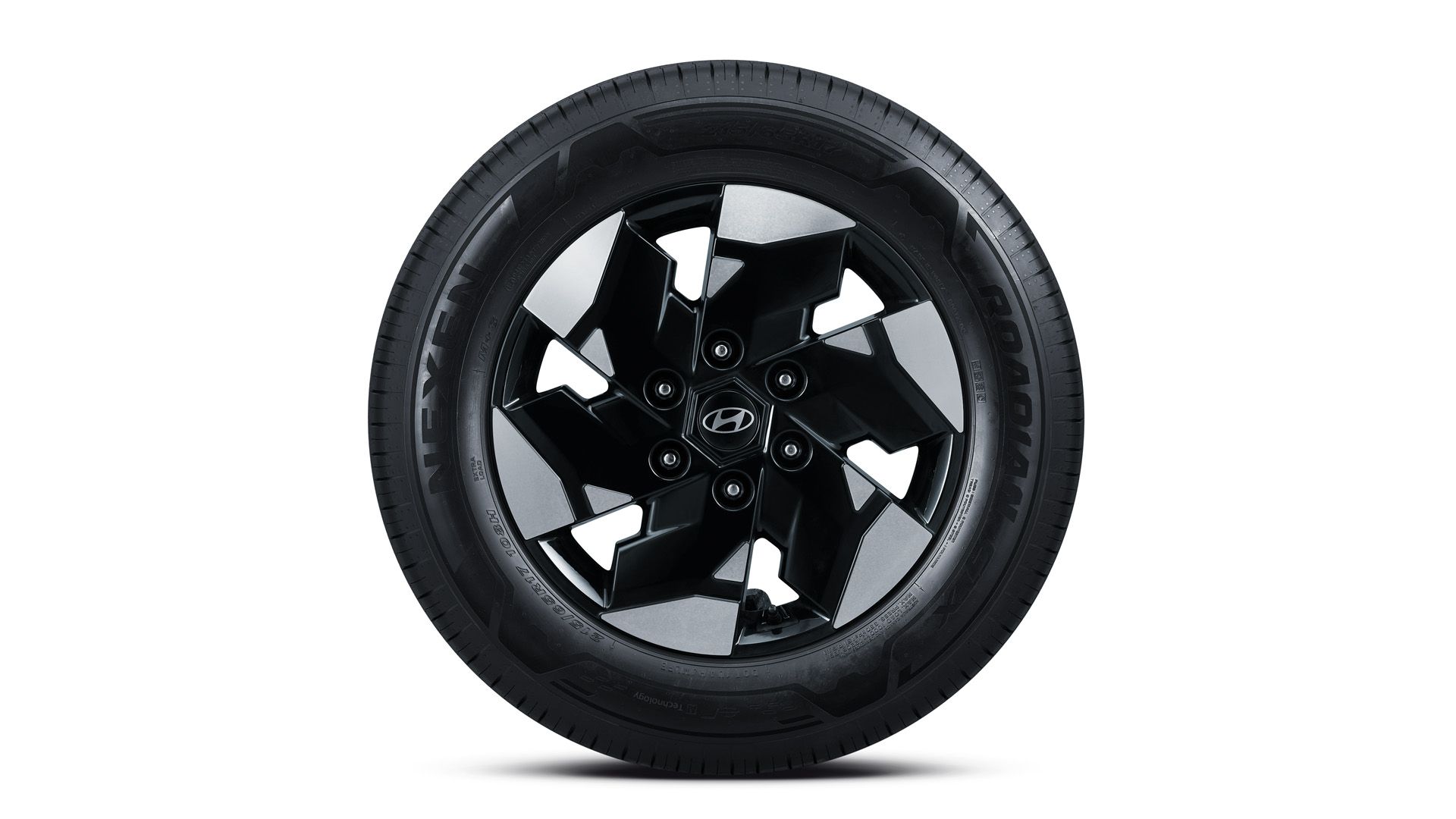 	Close-up view of the 17-inch alloy wheels on Hyundai STARIA Electric Luxury.