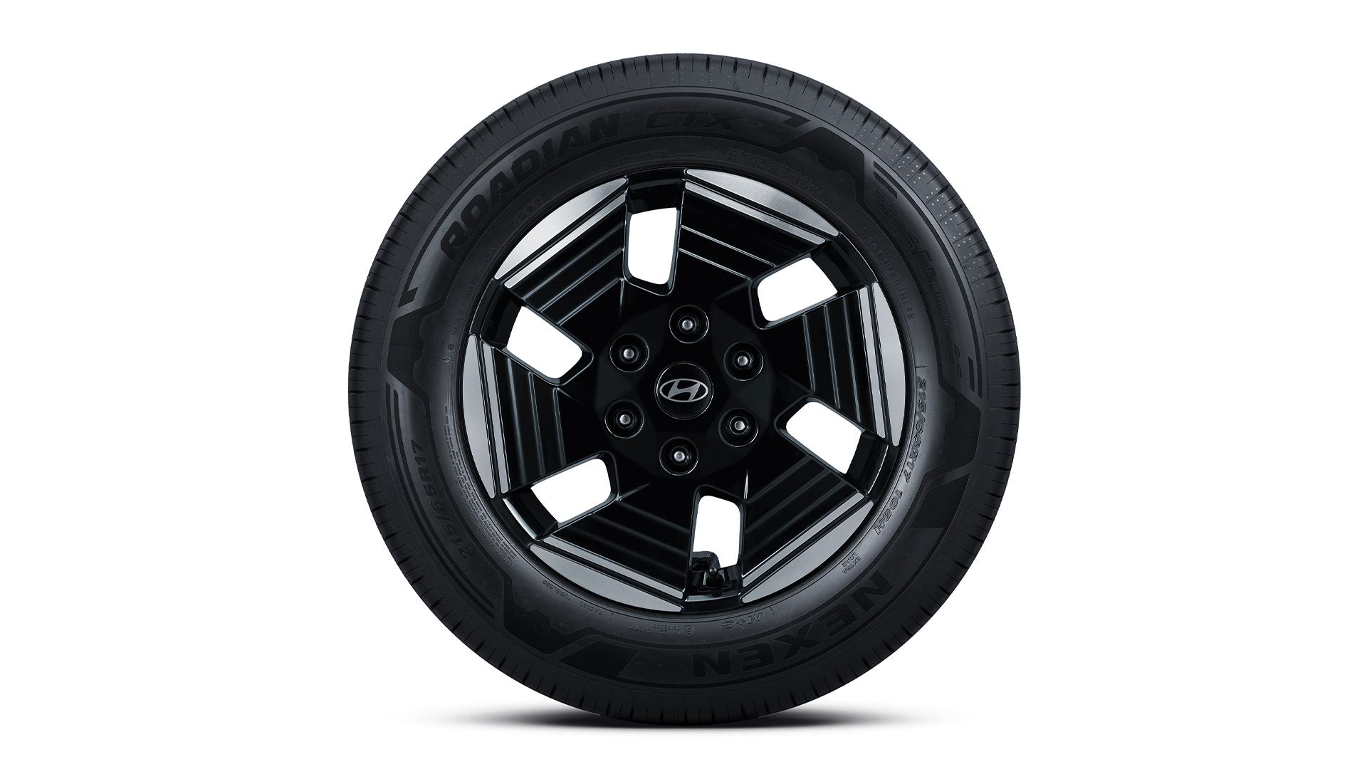 Close-up view of the 17-inch alloy wheels on Hyundai STARIA Electric Wagon.